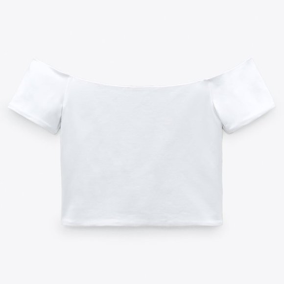 ZARA WHITE CROP TOP -  Size M - Picture 1 of 5